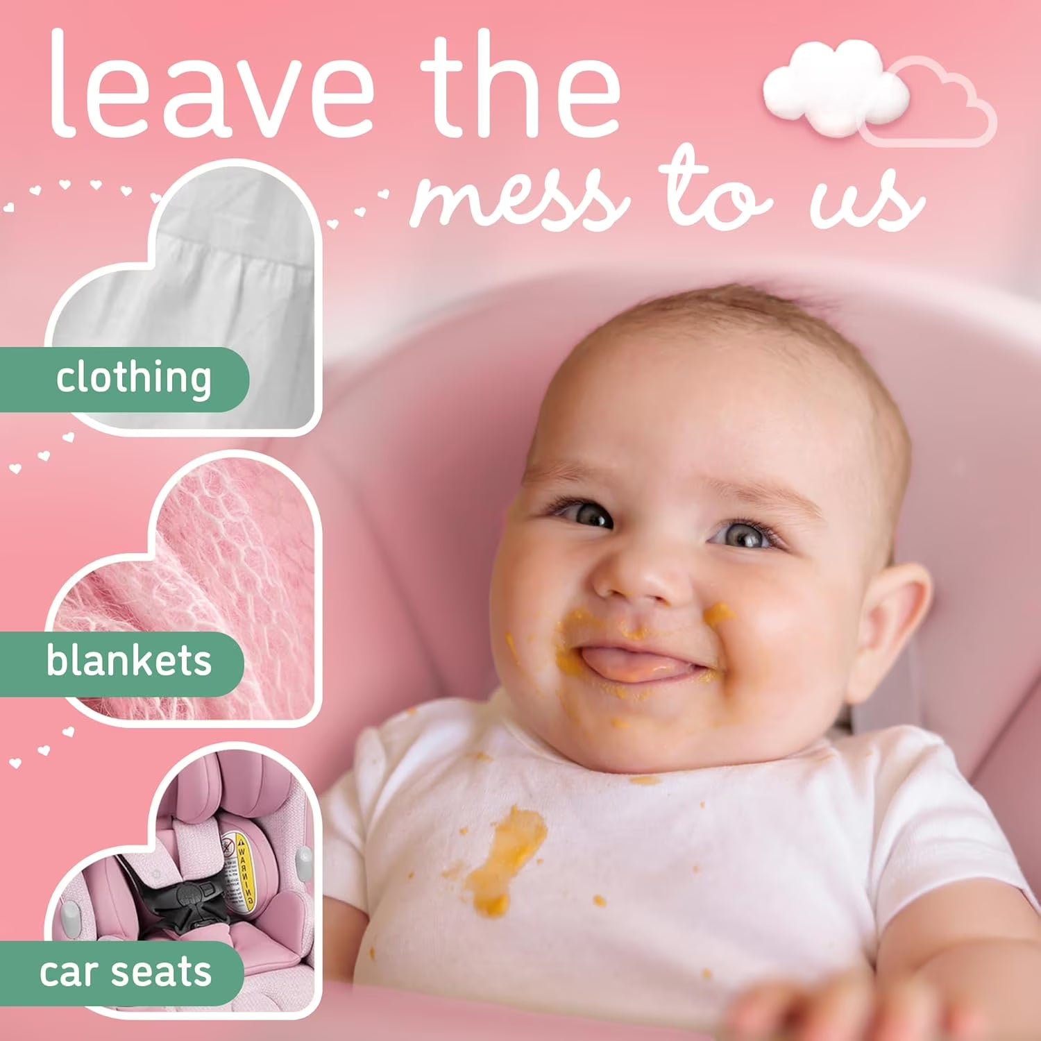 Plant Based Baby Spray and Wash Laundry Stain Remover, Baby Essentials, 24 Oz