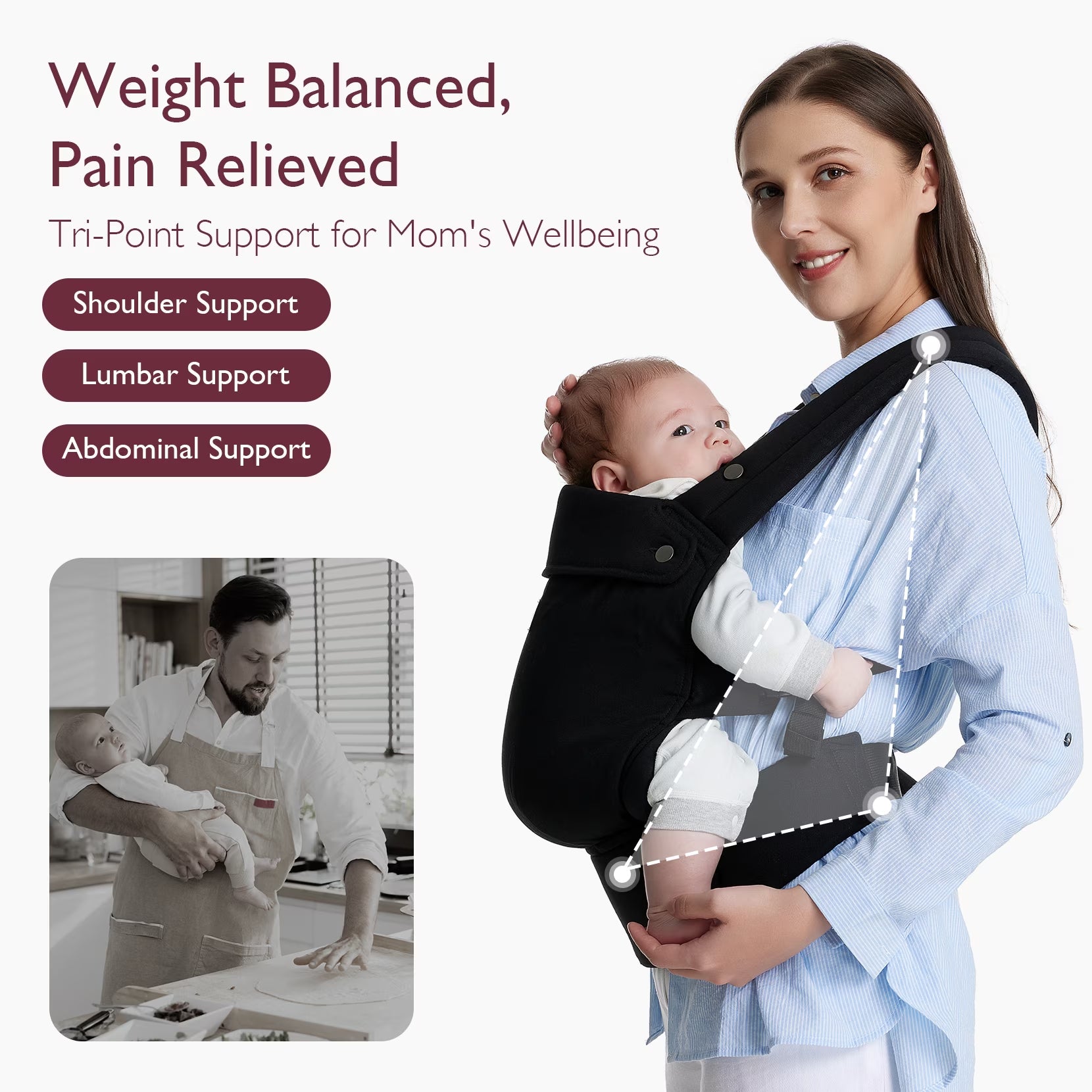 Baby Carrier Newborn to Toddler - Black