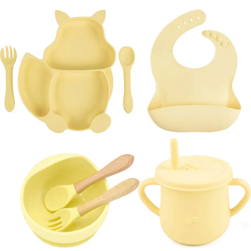 8 Pieces Feeding/Food Silicone Non-Slip Set for Babies