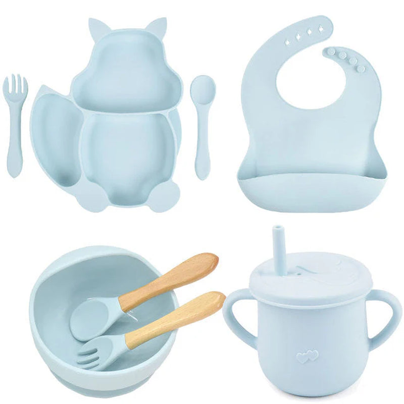 8 Pieces Feeding/Food Silicone Non-Slip Set for Babies