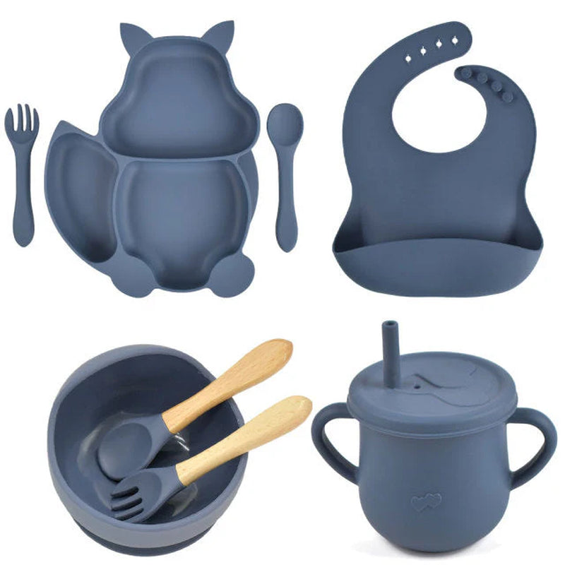 8 Pieces Feeding/Food Silicone Non-Slip Set for Babies