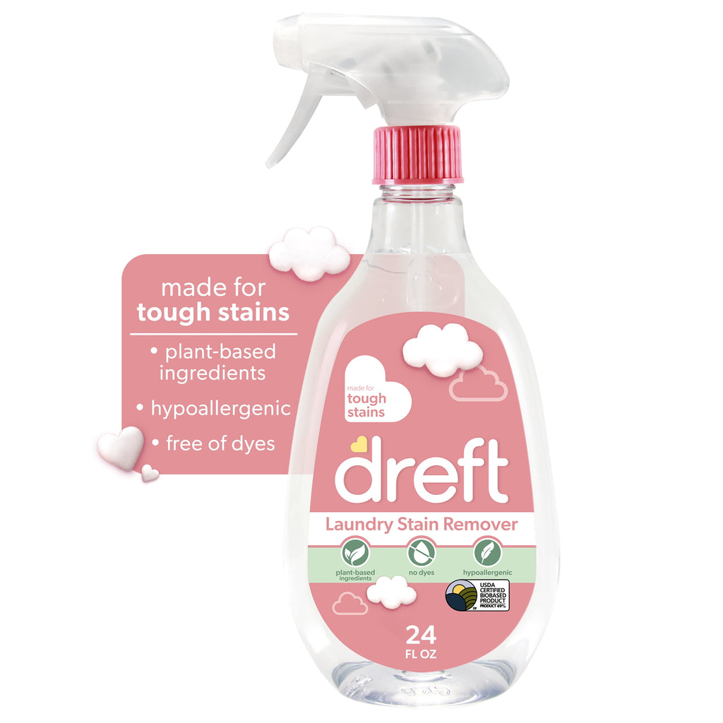 Plant Based Baby Spray and Wash Laundry Stain Remover, Baby Essentials, 24 Oz