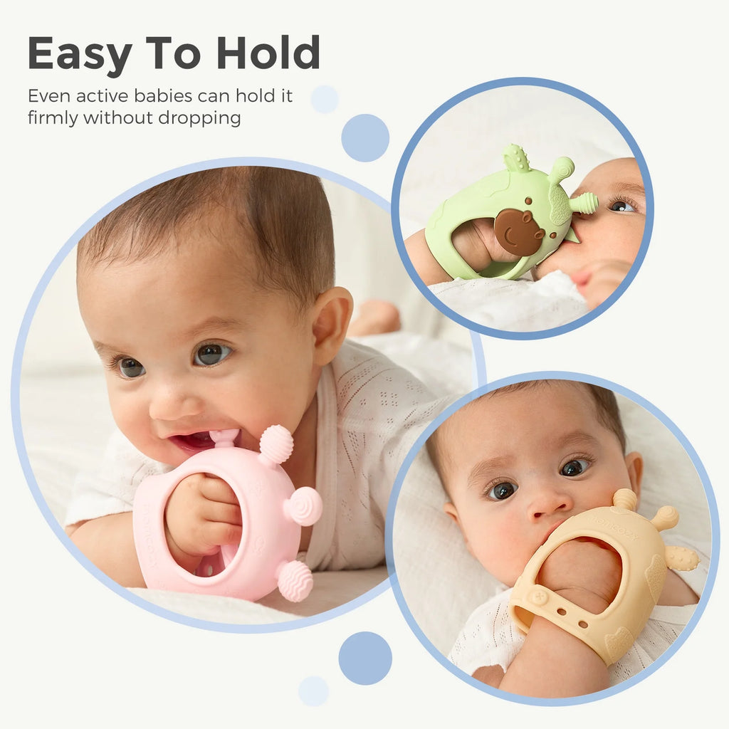 Silicone Baby Teether Diver Blue, Teething Relief Toys for Infant 0-12 Months, 1 Count