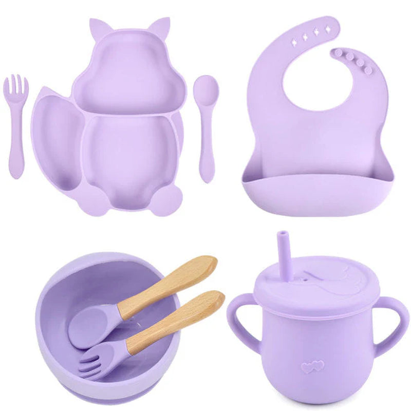 8 Pieces Feeding/Food Silicone Non-Slip Set for Babies