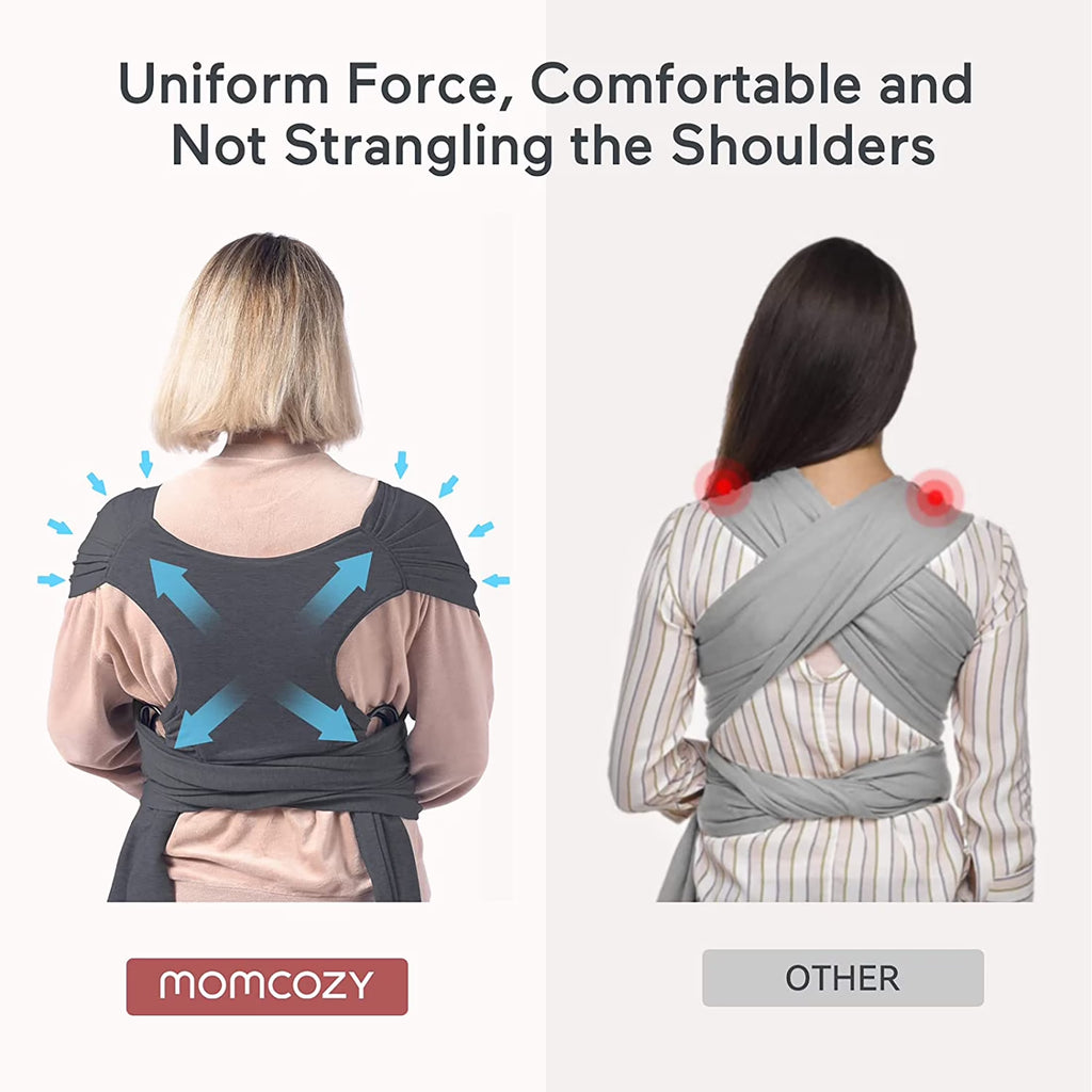 Baby Wrap Carrier, Easy to Wear Infant Carrier Slings, Lightweight Adjustable Hands Free Baby Sling, for Newborn to Toddler 8-35 Lbs