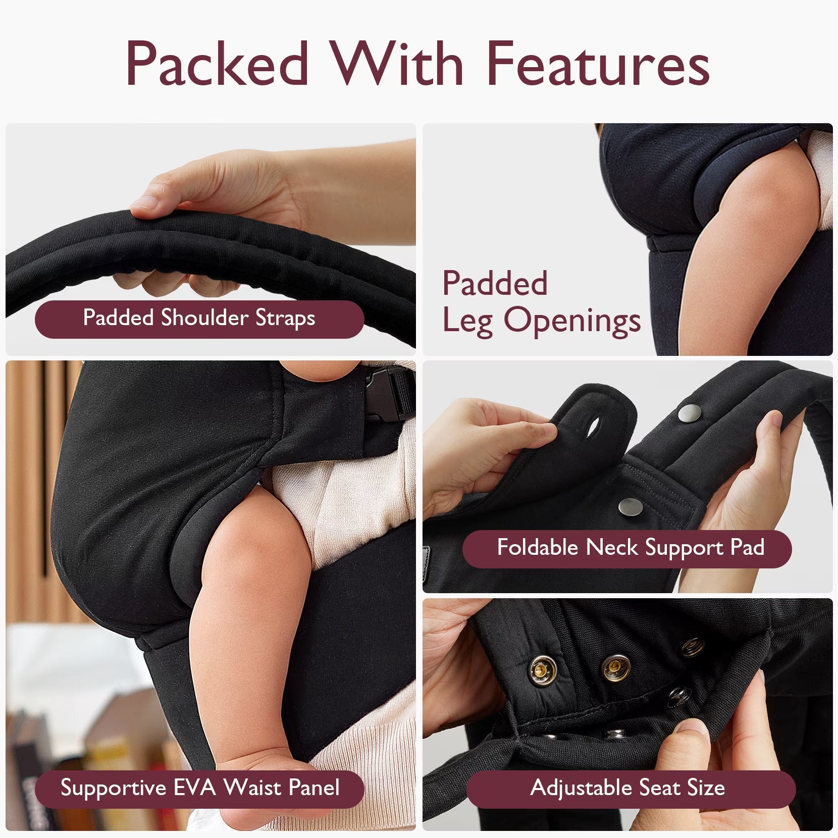 Baby Carrier Newborn to Toddler - Black